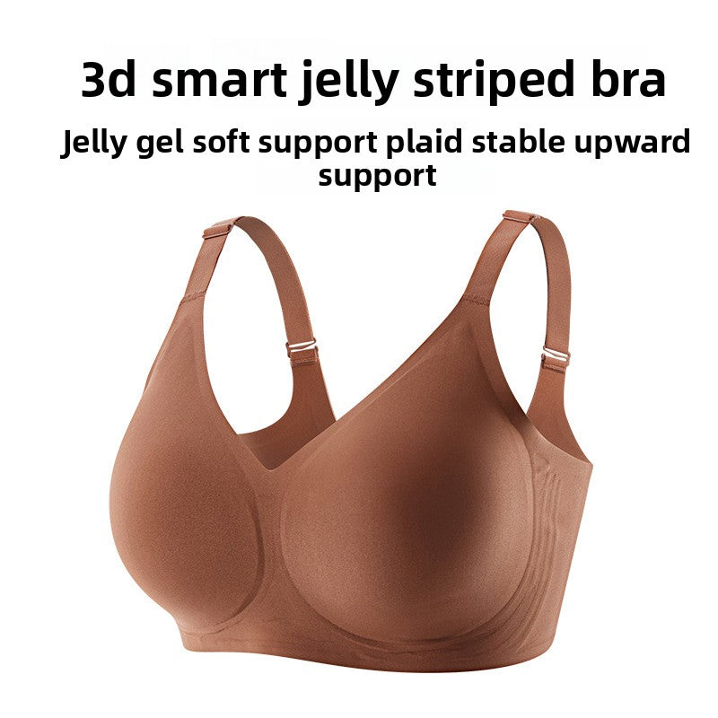 Jelly Wireless Womens Comfortable Wireless Bras Push Up Bralettes Seamless Tshirts Bras Deep V Everyday Bras